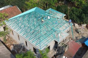 Làm mái lắp ghép lợp ngói Nhật biệt thự tại Vĩnh Phúc